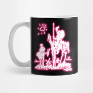 Pink Neon Inspired by Picasso Don Quichotte Mug